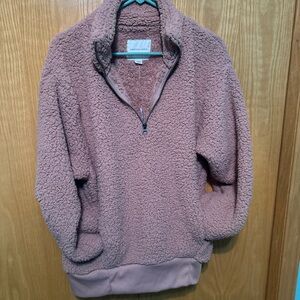 American Eagle Outfitters Dusty Pink Fleece Pullover